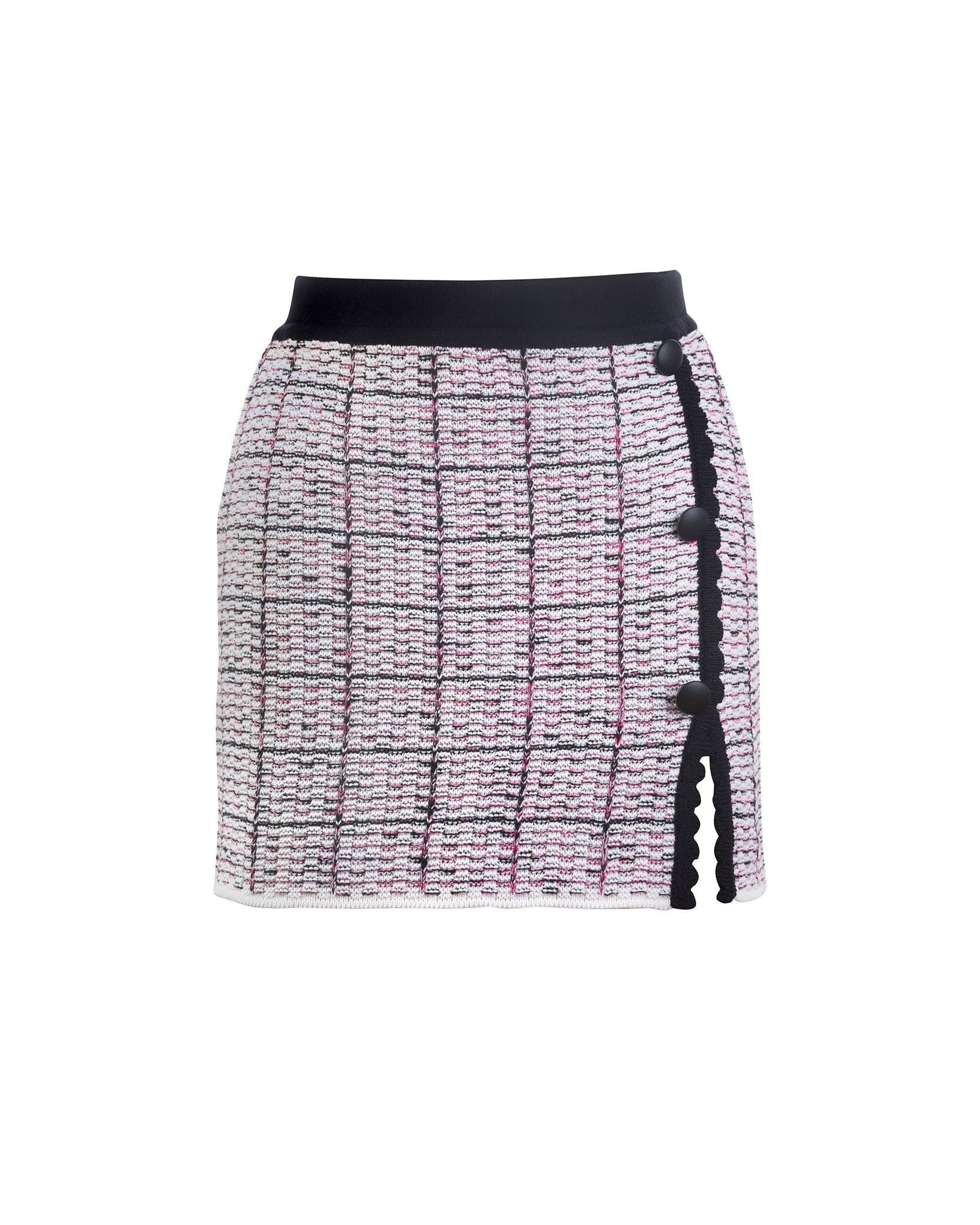 Saia tricot tweed off white - MES