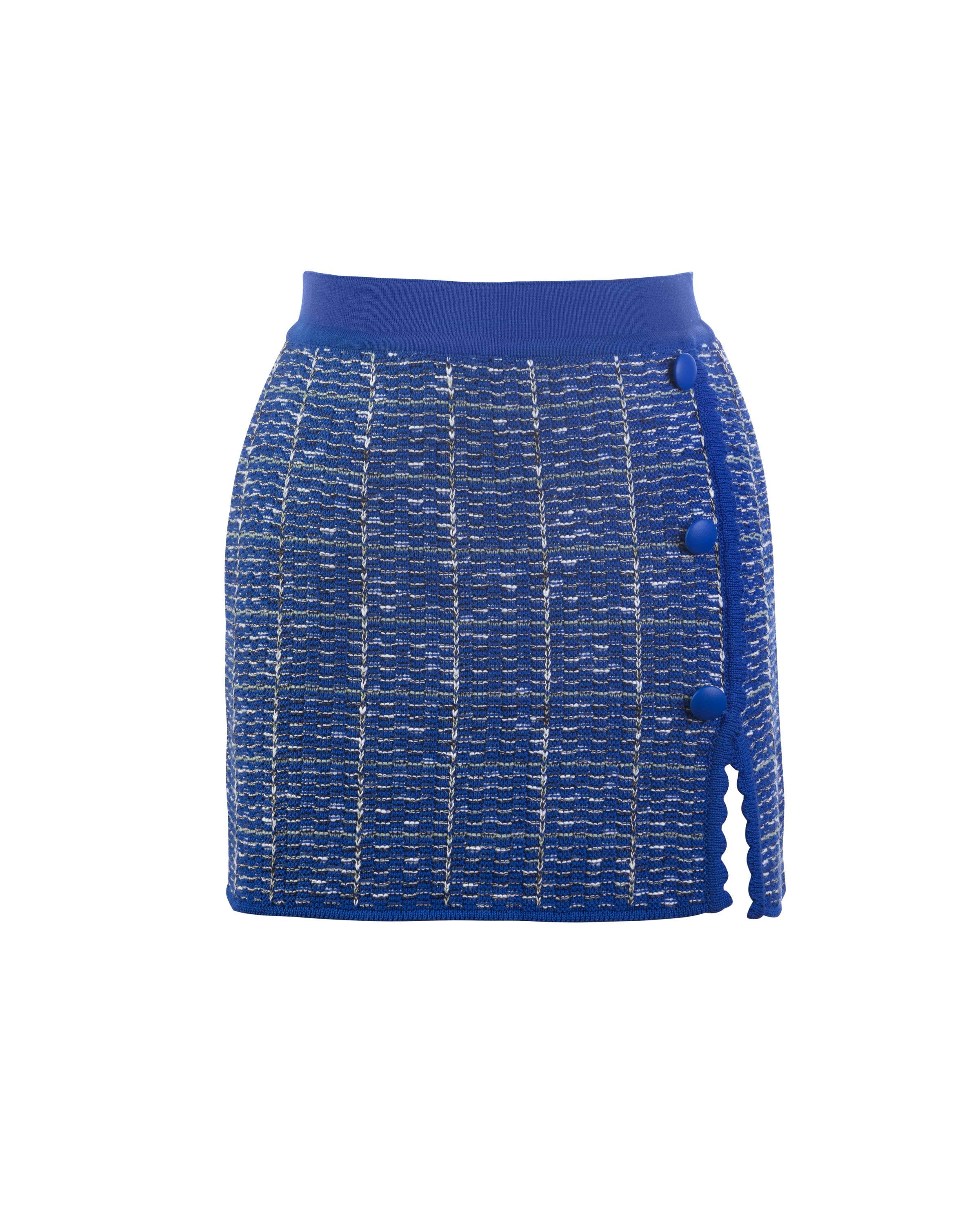 Saia tricot tweed royal - MES