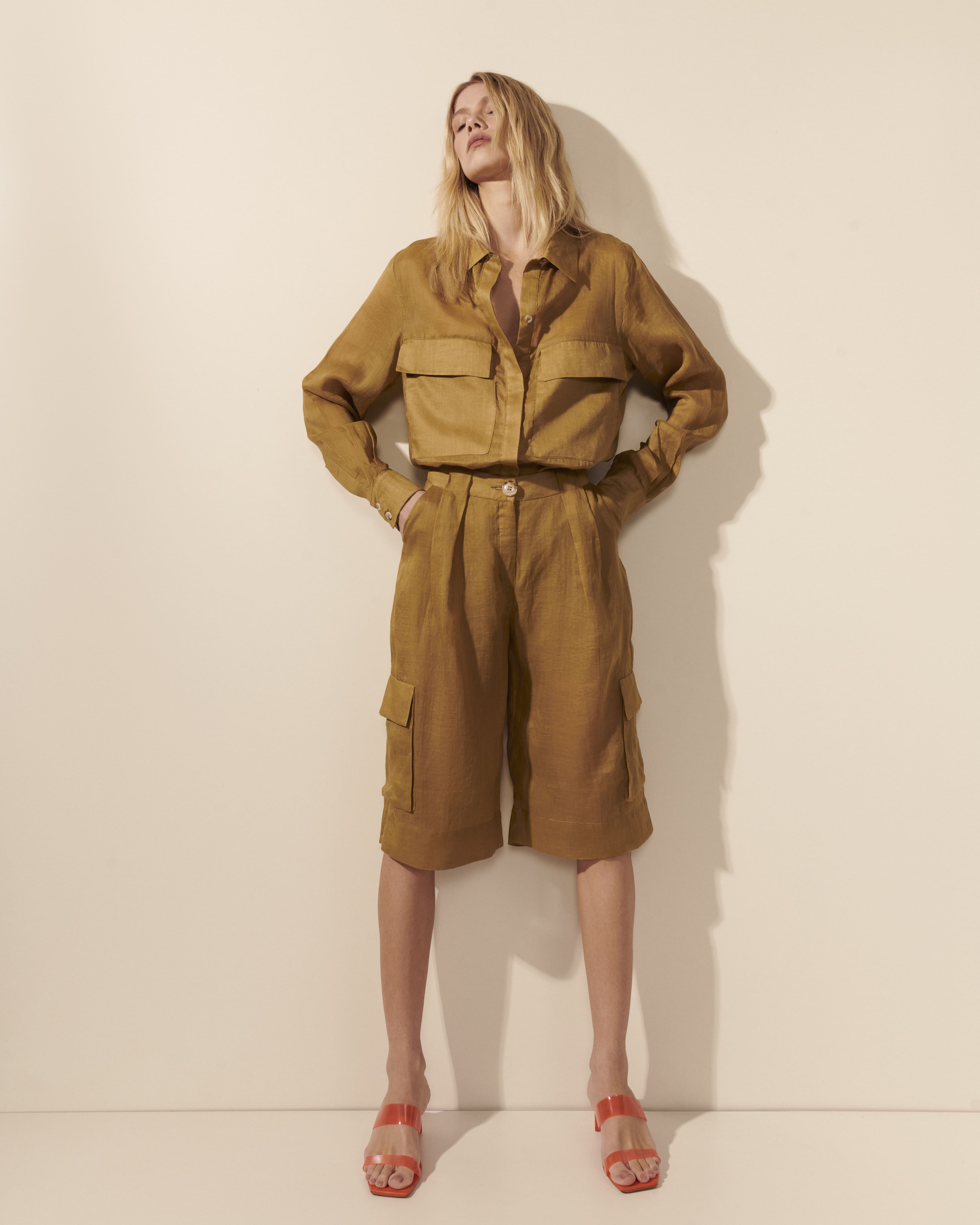 Camisa Rami Bolsos Pecan