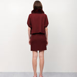 Mes Casaqueto tricot gola pelo vino