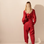 Shop Mes - Camisa linho oversized punho bordado flame