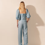 Shop Mes - Top linho manga balloon cropped hortencia